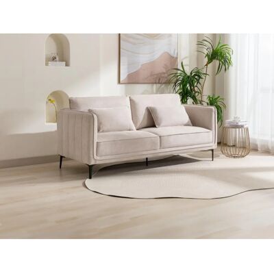 Vente-unique Beiges 3-Sitzer Sofa - Modern, Umweltfreundlich Vente-unique Beiges 3-Sitzer Sofa - Modern, Umweltfreundlich