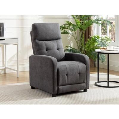 Vente-Unique Fauteuil relax gris anthracite - Canapé - Publicité Vente-Unique Fauteuil relax gris anthracite - Canapé - Publicité