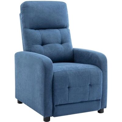 Vente-unique Fauteuil Relax en Tissu Bleu - Mobilier de Détente - Publicité Vente-unique Fauteuil Relax en Tissu Bleu - Mobilier de Détente - Publicité