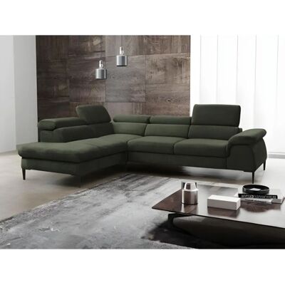 Pascal Morabito - Grünes Samtcorner-Sofa mit Stauraum - Schlafsofa Pascal Morabito - Grünes Samtcorner-Sofa mit Stauraum - Schlafsofa