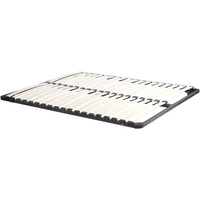 Cadre de Lit Métal Kalista Ysmée - 180x200cm - 38 Lattes - Sans Pieds - Noir Cadre de Lit Métal Kalista Ysmée - 180x200cm - 38 Lattes - Sans Pieds - Noir