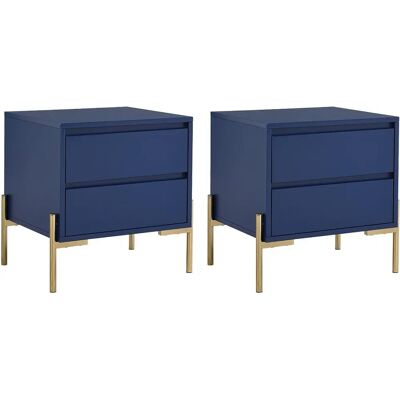 Pascal Morabito - Set van 2 Nachtkastjes Korasa - Art Deco Stijl Pascal Morabito - Set van 2 Nachtkastjes Korasa - Art Deco Stijl