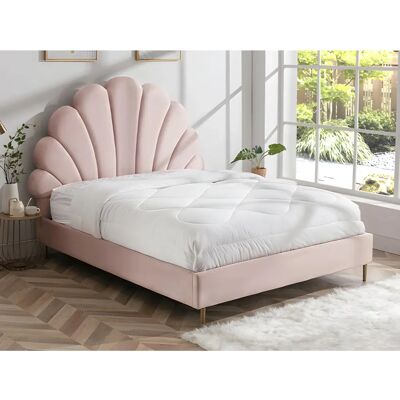 LIVAYA Muschelförmiges Veloursbett - 140x190cm - 2 Plätze - Europäische Qualität LIVAYA Muschelförmiges Veloursbett - 140x190cm - 2 Plätze - Europäische Qualität