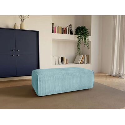 Vente-unique Amelia Türkis Samt-Puff - Hocker Vente-unique Amelia Türkis Samt-Puff - Hocker