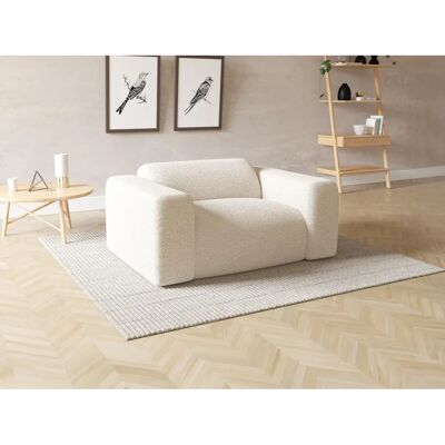 Fauteuil Blanc Maison Céphy - Tissu Bouclette - Élégant & Écoresponsable Fauteuil Blanc Maison Céphy - Tissu Bouclette - Élégant & Écoresponsable