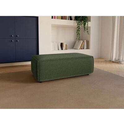 AMELIA Grüner Textil-Strukturoberfläche Rechteckiger Pouf AMELIA Grüner Textil-Strukturoberfläche Rechteckiger Pouf