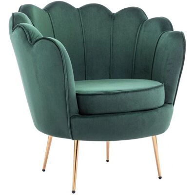 Pascal Morabito Samtsofa-Set - Modernes Muschel-Design - Grün Tannenzapfen Pascal Morabito Samtsofa-Set - Modernes Muschel-Design - Grün Tannenzapfen