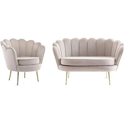 Ensemble Canapé Pascal Morabito - Design Coquillage en Velours - Style Contemporain Ensemble Canapé Pascal Morabito - Design Coquillage en Velours - Style Contemporain