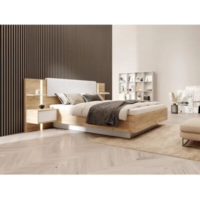 Cama Elynia con Almacenamiento - Moderna, LED, 160x200 Cama Elynia con Almacenamiento - Moderna, LED, 160x200
