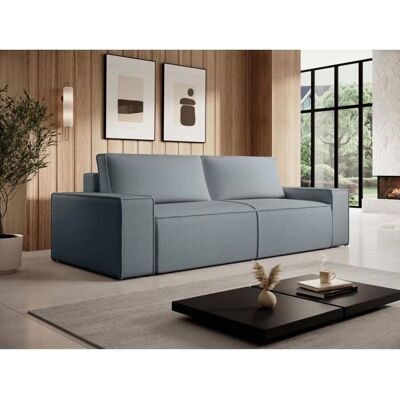 Unique AMELIA Schlafsofa - Blau Samt, 4 Plätze Unique AMELIA Schlafsofa - Blau Samt, 4 Plätze