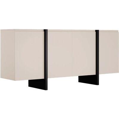 Vente-unique Aparador con 4 puertas de mdf - Beige y Negro - LUVONIA - Sideboard Vente-unique Aparador con 4 puertas de mdf - Beige y Negro - LUVONIA - Sideboard