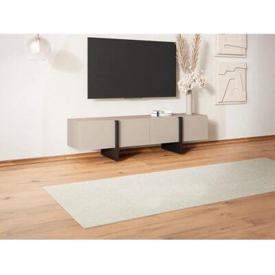 Vente-unique Elegantes MDF TV-Möbel mit 4 Türen - Beige & Schwarz Vente-unique Elegantes MDF TV-Möbel mit 4 Türen - Beige & Schwarz