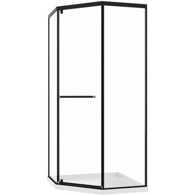 Shower & Design Czarny pięciokątny prysznic - 90x90x195cm Shower & Design Czarny pięciokątny prysznic - 90x90x195cm