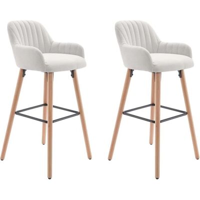 ELEANA - Holzbein Barhocker - Retro Modernes Design ELEANA - Holzbein Barhocker - Retro Modernes Design