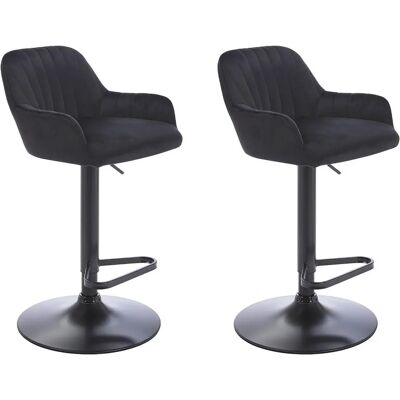 ELEANA Fluwelen Verstelbare Barkrukken - Moderne Retro Stijl ELEANA Fluwelen Verstelbare Barkrukken - Moderne Retro Stijl