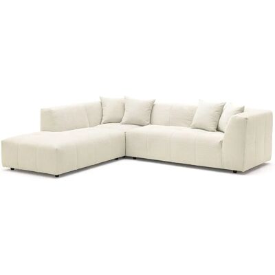 Maison Céphy Samt Linkskant Ecksofa - 6 Sitze - Beige Maison Céphy Samt Linkskant Ecksofa - 6 Sitze - Beige