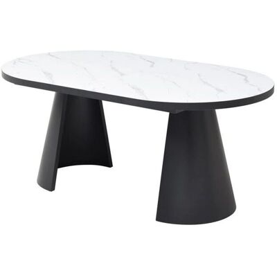 Vente-unique KORIZEA Extending Dining Table - Marble Effect Vente-unique KORIZEA Extending Dining Table - Marble Effect