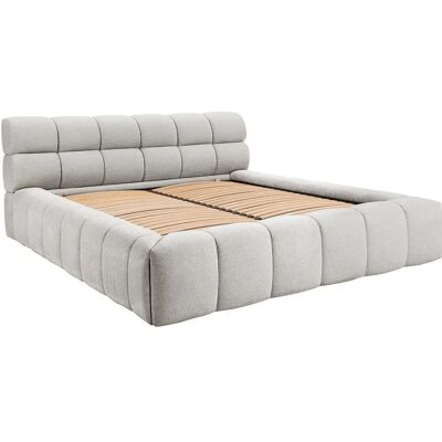Pascal Morabito - Sofá cama 160 x 200 cm - Tela - Gris claro Pascal Morabito - Sofá cama 160 x 200 cm - Tela - Gris claro