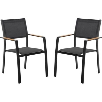 MYLIA MACILA Anthracite Garden Chairs - Garden Furniture MYLIA MACILA Anthracite Garden Chairs - Garden Furniture