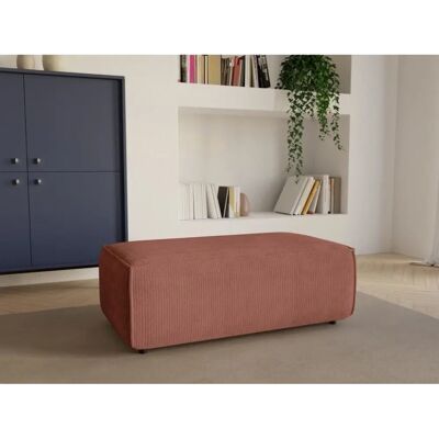 Vente-unique Pink Velours Amelia Hocker - Pouf Vente-unique Pink Velours Amelia Hocker - Pouf