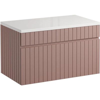 Vente-unique Pink 80cm Wall-Mounted Bathroom Cabinet - Soft Close Vente-unique Pink 80cm Wall-Mounted Bathroom Cabinet - Soft Close