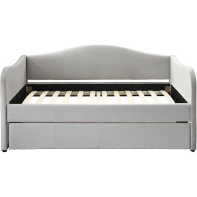 Vente-unique Bett Mathilde Grau 90x190cm - Bett mit Stauraum Vente-unique Bett Mathilde Grau 90x190cm - Bett mit Stauraum