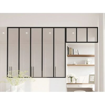 Bayview Glastrennwand mit Transom - Innenraum - Schwarz Bayview Glastrennwand mit Transom - Innenraum - Schwarz