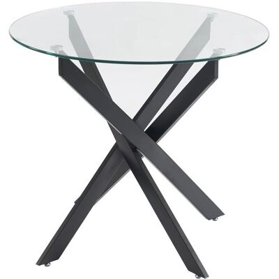 Vente Unique Cosima Runder Glastisch für 2 - Innenbereich Vente Unique Cosima Runder Glastisch für 2 - Innenbereich