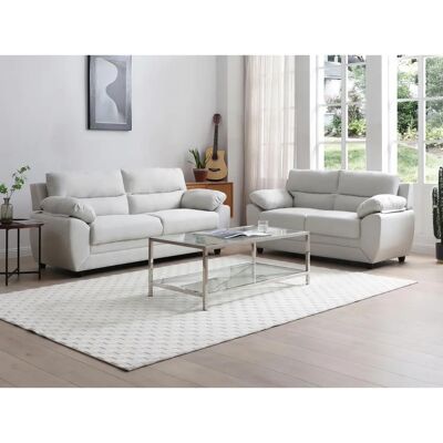 Vente-Unique Canapé Beige Manoa 3-2 Places - Canapé - Publicité Vente-Unique Canapé Beige Manoa 3-2 Places - Canapé - Publicité
