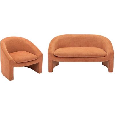 Vente-unique Ossana 2-Sitzer Sofa & Sessel - Modern Eco Stoff Vente-unique Ossana 2-Sitzer Sofa & Sessel - Modern Eco Stoff