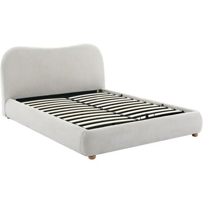 Vente-unique Canapé-Lit Beige - 140x190cm, Rangement - Publicité Vente-unique Canapé-Lit Beige - 140x190cm, Rangement - Publicité