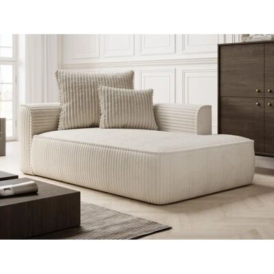 Vente-unique Canapé d'angle en Velours Beige - Sofa - Publicité Vente-unique Canapé d'angle en Velours Beige - Sofa - Publicité
