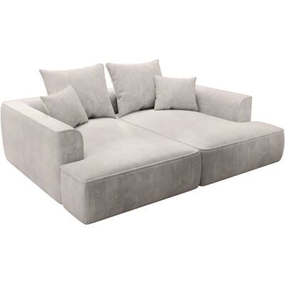 Vente-unique Beiges 3-Sitzer Samtsofa - Sofa Vente-unique Beiges 3-Sitzer Samtsofa - Sofa