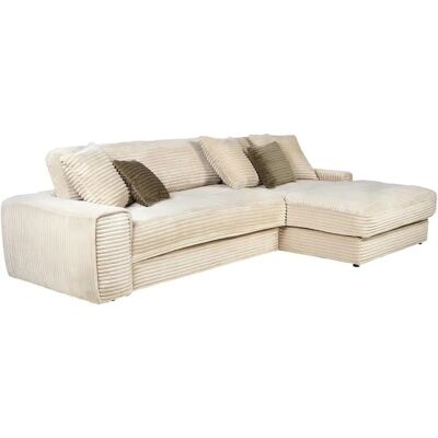 Pascal Morabito - Beiges Samt-Ecksofa - 5 Sitze - Zeitgenössisches Design Pascal Morabito - Beiges Samt-Ecksofa - 5 Sitze - Zeitgenössisches Design