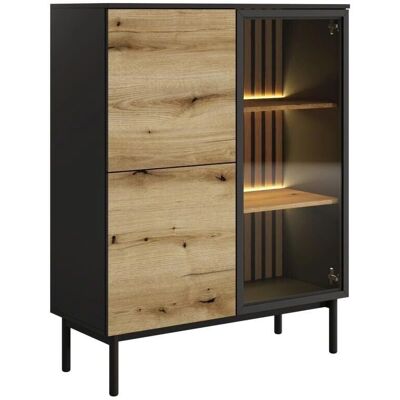 Vente-unique Labenia 3-ovet vitrine med LED Vente-unique Labenia 3-ovet vitrine med LED