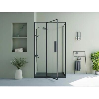 Shower & Design TORONI - Douche en verre style industriel 120x195cm Shower & Design TORONI - Douche en verre style industriel 120x195cm