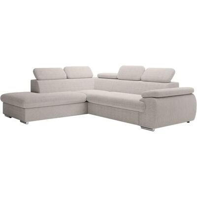 Vente-unique FABIEN Ecksofa mit Bettfunktion - Samt, Verstellbare Kopfstützen, Stauraum Vente-unique FABIEN Ecksofa mit Bettfunktion - Samt, Verstellbare Kopfstützen, Stauraum