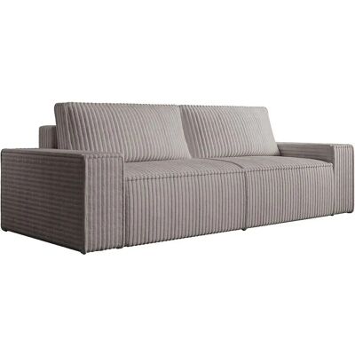 Vente-unique Hellgrau Samt Velours 4-Sitzer Schlafsofa - Sofa Bed Vente-unique Hellgrau Samt Velours 4-Sitzer Schlafsofa - Sofa Bed