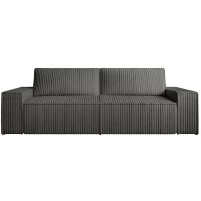 Vente-unique Marque Modèle - Canapé convertible 4 places, gris anthracite - Publicité Vente-unique Marque Modèle - Canapé convertible 4 places, gris anthracite - Publicité