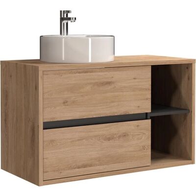 Meuble de salle de bain PURNA - Modèle PURNAL - Couleur Naturel - Largeur 100cm - Publicité Meuble de salle de bain PURNA - Modèle PURNAL - Couleur Naturel - Largeur 100cm - Publicité