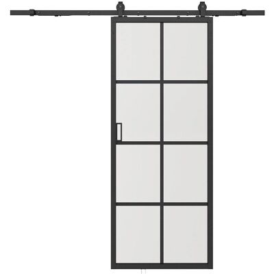 Vente-unique WILDEN II Black Sliding Door - Interior, 205x73cm Vente-unique WILDEN II Black Sliding Door - Interior, 205x73cm
