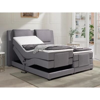Vente-unique Boxspring Bett - Elektrische Relaxlatten - 2x80x200cm Vente-unique Boxspring Bett - Elektrische Relaxlatten - 2x80x200cm