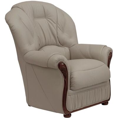 Vente-unique Fauteuil DAPHNE - Style Rustique en Cuir de Buffle - Publicité Vente-unique Fauteuil DAPHNE - Style Rustique en Cuir de Buffle - Publicité