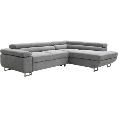 Vente-unique Graues Ecksofa mit Bettfunktion - Mit Stauraum Vente-unique Graues Ecksofa mit Bettfunktion - Mit Stauraum