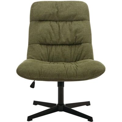 Fauteuil pivotant en tissu vert Vente-Unique - Siège - Publicité Fauteuil pivotant en tissu vert Vente-Unique - Siège - Publicité