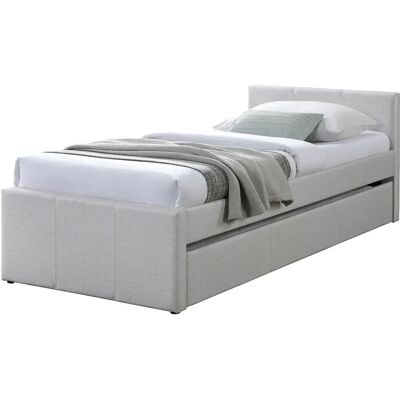 Lit superposé beige avec tiroir - 90x190cm - Doritalo Lit superposé beige avec tiroir - 90x190cm - Doritalo