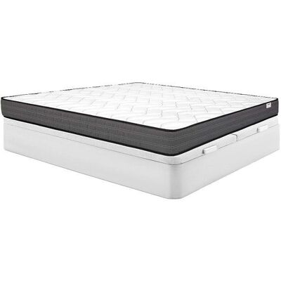 Ysmée Weiß Stauraumsbett-Set - 180x200cm - Komfort & Unterstützung Ysmée Weiß Stauraumsbett-Set - 180x200cm - Komfort & Unterstützung