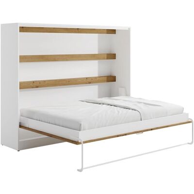 Lit escamotable RAPILI 140x200cm - Étagères LED - Ouverture horizontale manuelle - Fabriqué en Europe - Publicité Lit escamotable RAPILI 140x200cm - Étagères LED - Ouverture horizontale manuelle - Fabriqué en Europe - Publicité