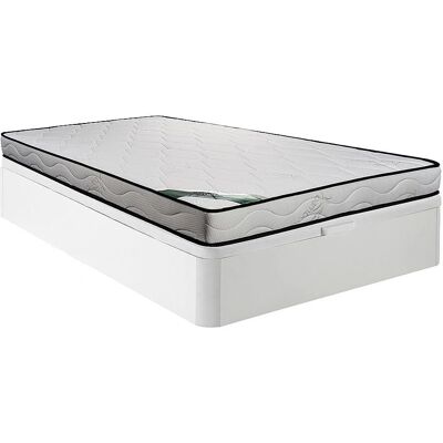 Naturea Kanani Bettset - 140x190cm, Weiß, Stauraum, Wendematratze Naturea Kanani Bettset - 140x190cm, Weiß, Stauraum, Wendematratze