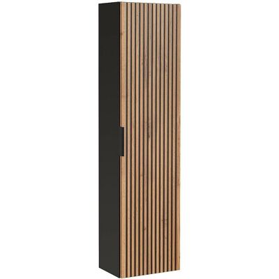 Vente-unique Heller Natur- und Schwarzer Hängender Badezimmerschrank - 140cm - Hergestellt in Europa Vente-unique Heller Natur- und Schwarzer Hängender Badezimmerschrank - 140cm - Hergestellt in Europa